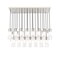 Z-Lite Alton Linear Chandelier, 23-Light, 18 In.W x 54 In.L x 14.25 In.H, Brushed Nickel/Clear+Frosted 824P-23L-BN - alternate 4